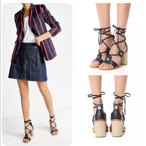 Rag & Bone Eden Leather Lace Up Block Heel - Picture 5 of 7